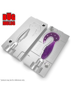 Fishing soft bait mold Hitman 2,3 inch model ID T351 from Bugmolds 2