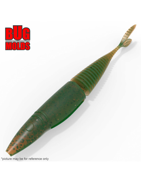 Fishing soft bait mold SwingShad 5 inch model ID W156 from Bugmolds
