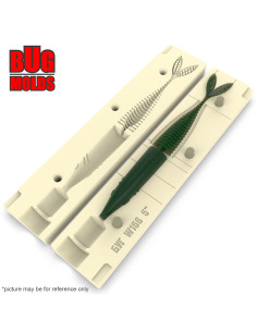 Fishing soft bait mold SwingShad 5 inch model ID W156 from Bugmolds 2