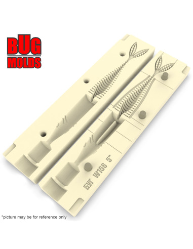 Fishing soft bait mold SwingShad 5 inch model ID W156 from Bugmolds
