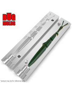 Fishing soft bait mold Novel 5,4 inch model ID W290 from Bugmolds 2