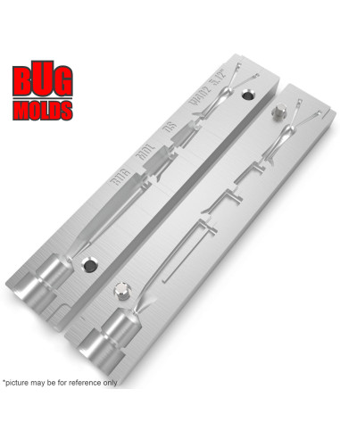 Fishing soft bait mold Novel 5,4 inch model ID W290 from Bugmolds