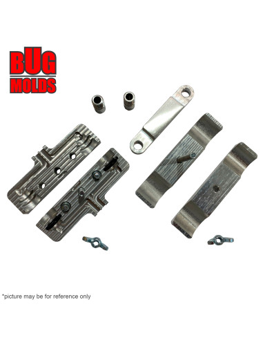 Aluminum 2-color injection block 115 for Making Dual Injector