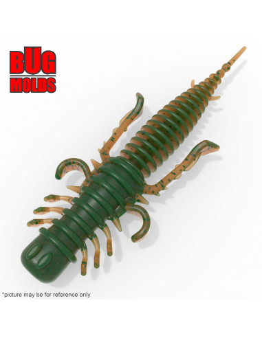 Fishing soft bait mold BobbiZ 3 inch model ID B157 from Bugmolds