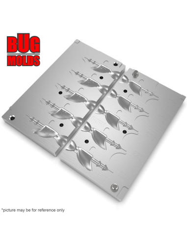Aluminum CNC Mold Jig Head Boot Shape Model 1 16-24g 5-cav: 16-18-20-22-24g ID L87