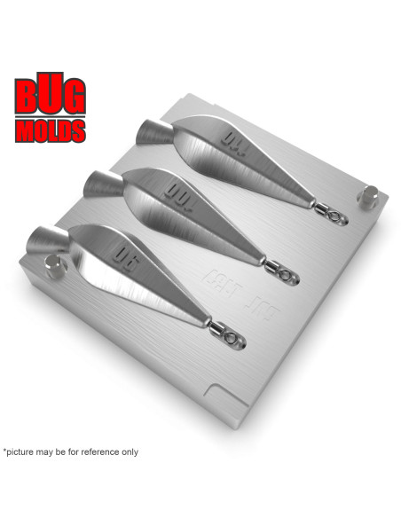 Aluminum CNC Mold Carp Sinker Horizon 90-110g 3-cav: 90-100-110g ID L137