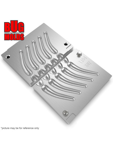 Aluminum CNC Mold Drop Shot Banana Shape 20g 5-cav: 20-20-20-20-20g ID L194