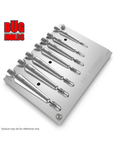 Aluminum CNC Mold Drop Shot Special Shape 10-40g 7-cav: 10-15-20-25-30-35-40g ID L198