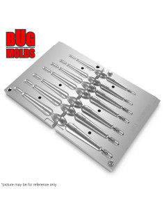 Aluminum CNC Mold Drop Shot Special Shape 10-40g 7-cav: 10-15-20-25-30-35-40g ID L198 2