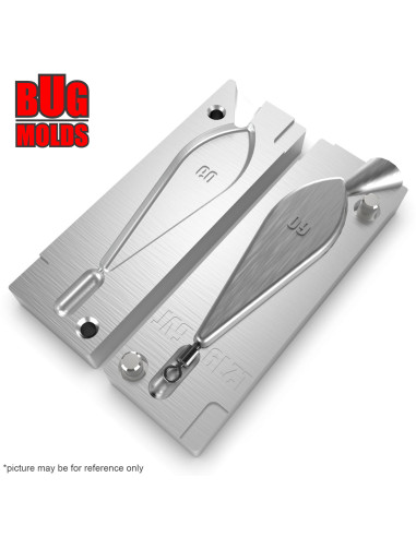 Aluminum CNC Mold Carp Sinker Trilob 60g 1-cav: 60g ID L219