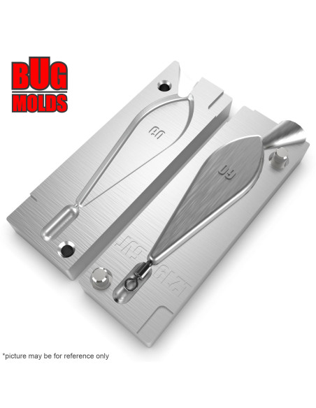 Aluminum CNC Mold Carp Sinker Trilob 60g 1-cav: 60g ID L219