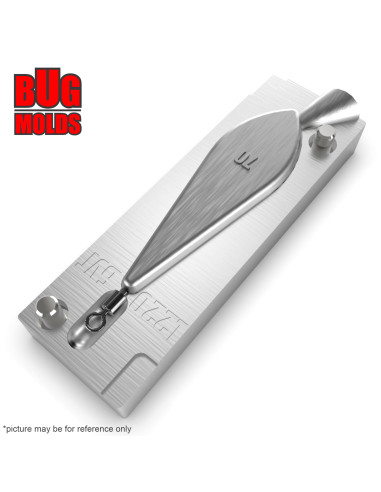 Aluminum CNC Mold Carp Sinker Trilob 70g 1-cav: 70g ID L220