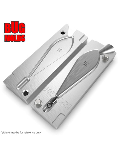 Aluminum CNC Mold Carp Sinker Trilob 70g 1-cav: 70g ID L220