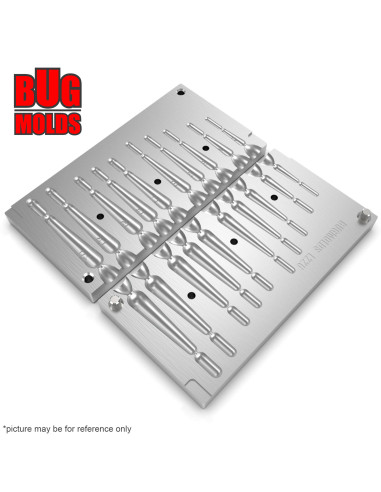Aluminum CNC Mold Drop Shot Special Shape 2-20g 10-cav: 2-4-6-8-10-12-14-16-18-20g ID L226