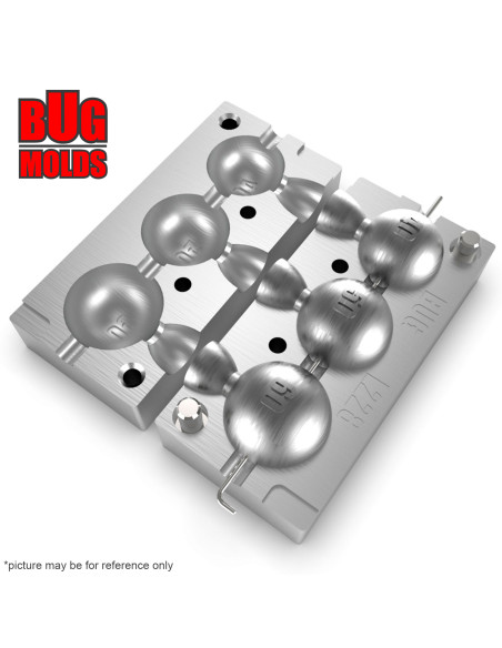 Aluminum CNC Mold Carp Sinker Round Shape 40-60g 3-cav: 40-50-60g ID L228