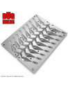 Aluminum CNC Mold Carp Sinker Horizon 30-50g 9-cav: 30-30-30-40-40-40-50-50-50g ID L273