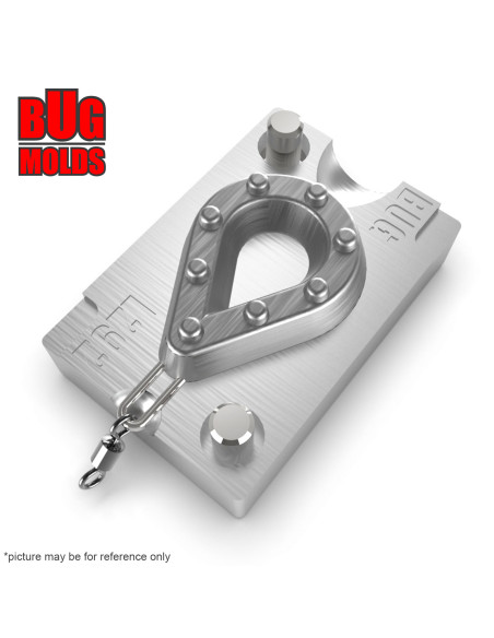 Aluminum CNC Mold Carp Sinker Grippa 40g 1-cav: 40g ID L292