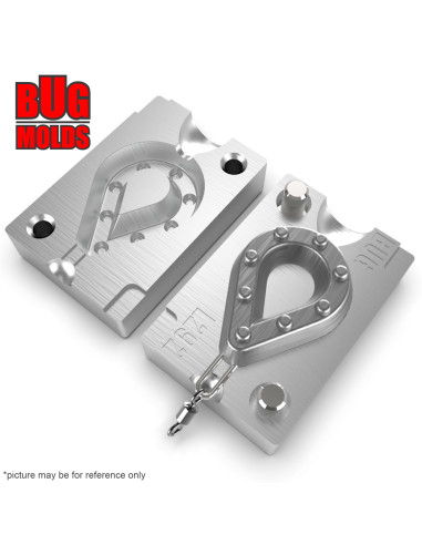 Aluminum CNC Mold Carp Sinker Grippa 40g 1-cav: 40g ID L292