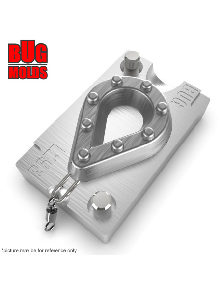 Aluminum CNC Mold Carp Sinker Grippa 60g 1-cav: 60g ID L293