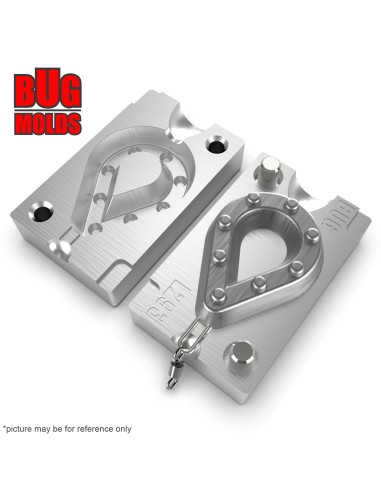 Aluminum CNC Mold Carp Sinker Grippa 60g 1-cav: 60g ID L293