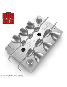 Aluminum CNC Mold InLine Sinker Drop Lead 0,8-3g 6-cav: 0,8-1-1,5-2-2,5-3g ID L303