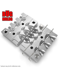 Aluminum CNC Mold InLine Sinker Drop Lead 0,8-3g 6-cav: 0,8-1-1,5-2-2,5-3g ID L303 2