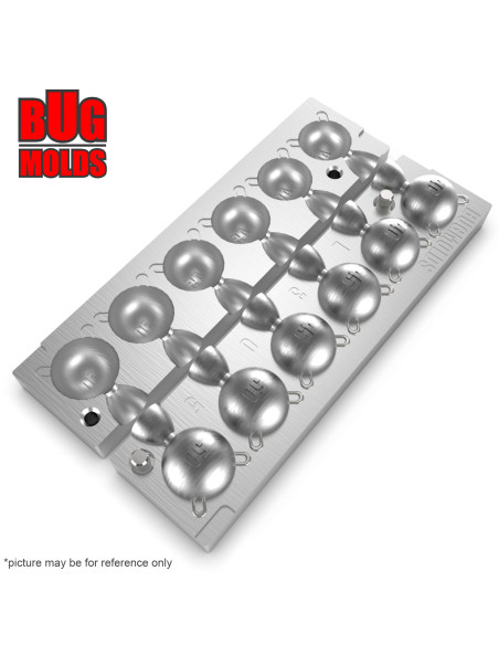 Aluminum CNC Mold Eccentric Joint Sinker NotFoldingBall 40-50g 3-cav: 40-45-50g ID L305