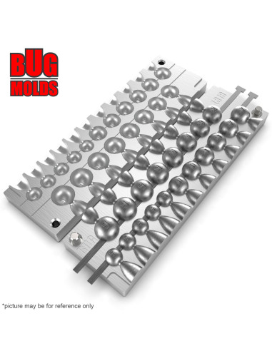 Aluminum CNC Mold Eccentric Joint Sinker Sport Ball 5-16g 19-cav: 5-5-5-5-5-10-10-11-11-12-12-13-13-14-14-15-15-16-16g ID L318