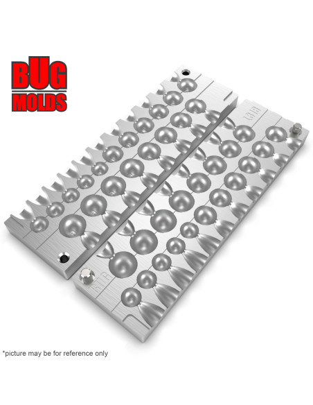 Aluminum CNC Mold Eccentric Joint Sinker Sport Ball 5-16g 19-cav: 5-5-5-5-5-10-10-11-11-12-12-13-13-14-14-15-15-16-16g ID L318