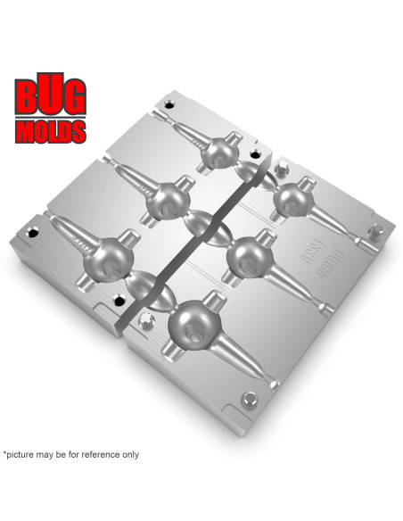 Aluminum CNC Mold Carp Sinker Bulava 60-100g 3-cav: 60-80-100g ID L339