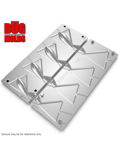 Aluminum CNC Mold Carp Sinker Plane Lead 60-120g 4-cav: 60-80-100-120g ID L342