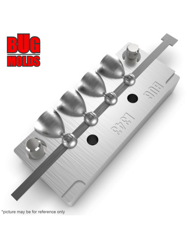 Aluminum CNC Mold Eccentric Joint Sinker Sport Ball 0.5-0.8g 4-cav: 0,5-0,6-0,7-0,8g ID L343