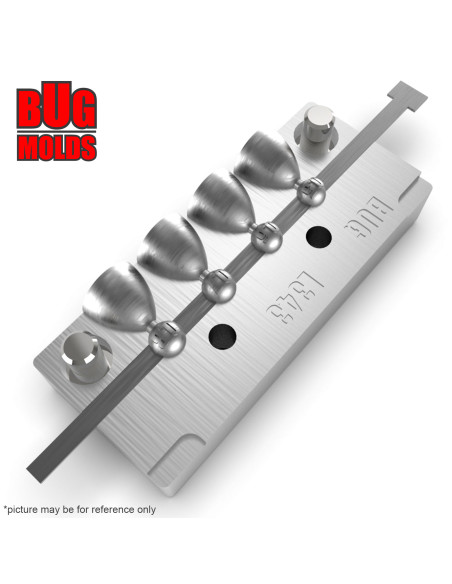 Aluminum CNC Mold Eccentric Joint Sinker Sport Ball 0.5-0.8g 4-cav: 0,5-0,6-0,7-0,8g ID L343