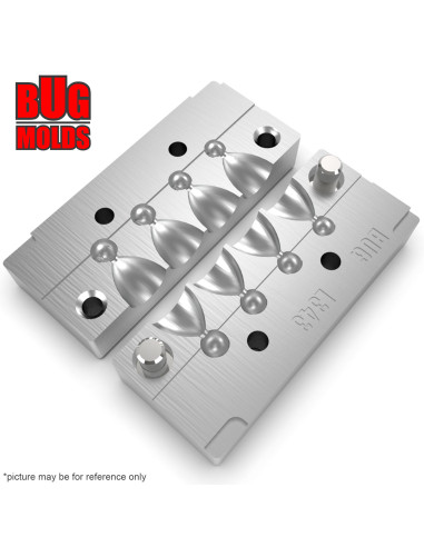 Aluminum CNC Mold Eccentric Joint Sinker Sport Ball 0.5-0.8g 4-cav: 0,5-0,6-0,7-0,8g ID L343