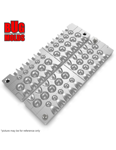 Aluminum CNC Mold Eccentric Joint Sinker Sport Ball 2-8g 20-cav: 2-2-2-2-2-4-4-4-4-4-6-6-6-6-6-8-8-8-8-8 ID L347