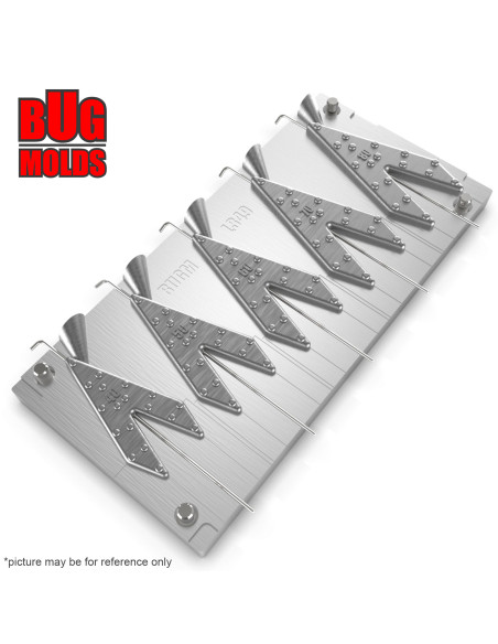 Aluminum CNC Mold Carp Sinker Swallow Tail Lead 40-80g 5-cav: 40-50-60-70-80g ID L349