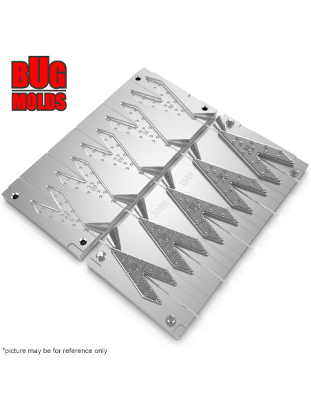 Aluminum CNC Mold Carp Sinker Swallow Tail Lead 40-80g 5-cav: 40-50-60-70-80g ID L349