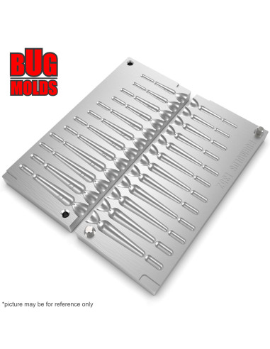 Aluminum CNC Mold Drop Shot Special Shape 3-13g 12-cav: 3-3-5-5-7-7-9-9-11-11-13-13g ID L352