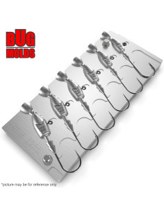 Aluminum CNC Mold Jig Head Fish Shape 8-18g 6-cav: 8-10-12-14-16-18g ID L365