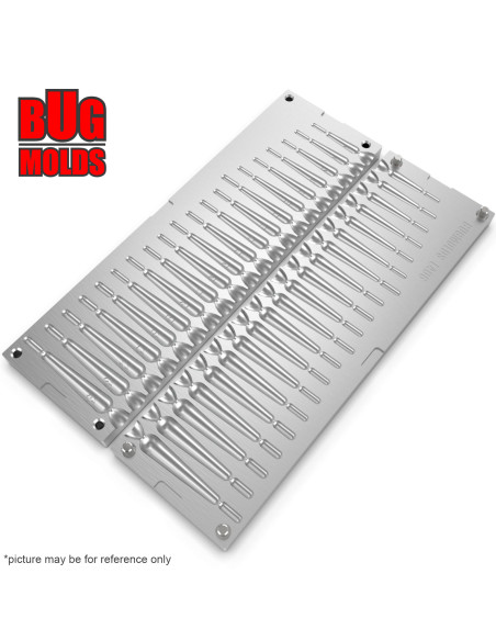 Aluminum CNC Mold Drop Shot Special Shape 5-24g 20-cav: 5-6-7-8-9-10-11-12-13-14-15-16-17-18-19-20-21-22-23-24g ID L406