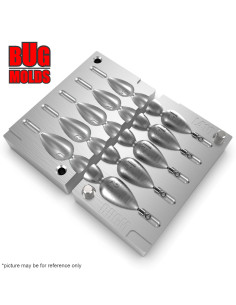 Aluminum CNC Mold Jig Rig Pear Punchball Shape 12-20g 5-cav: 12-14-16-18-20g ID L410 2