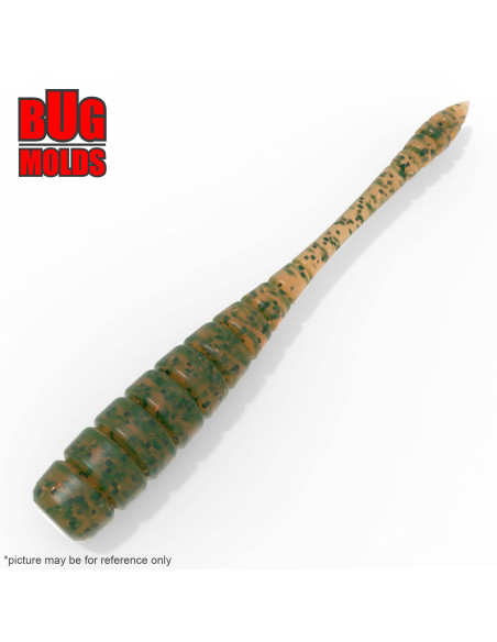 Fishing soft bait mold Tipsy 2 inch model ID W01 from Bugmolds