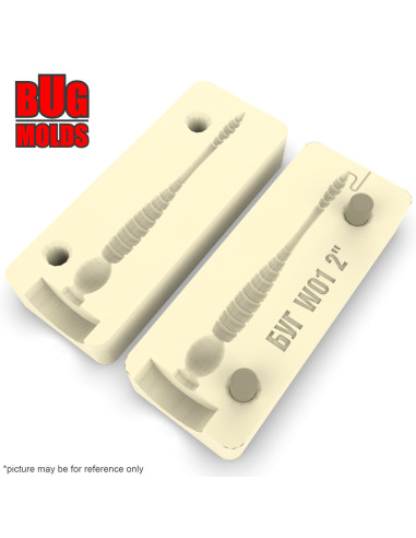 Fishing soft bait mold Tipsy 2 inch model ID W01 from Bugmolds