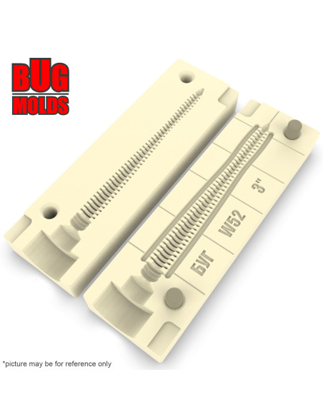 Fishing soft bait mold CruelLeech 2 inch model ID W05 from Bugmolds