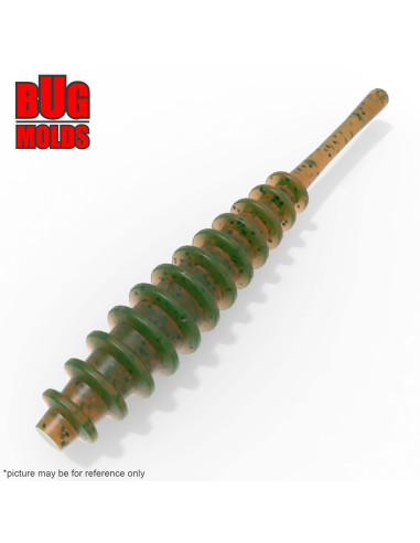 Fishing soft bait mold AjiRinger 1,6 inch model ID W06 from Bugmolds