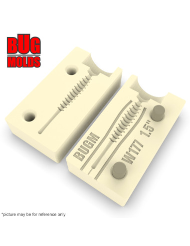 Fishing soft bait mold AjiRinger 1,6 inch model ID W06 from Bugmolds