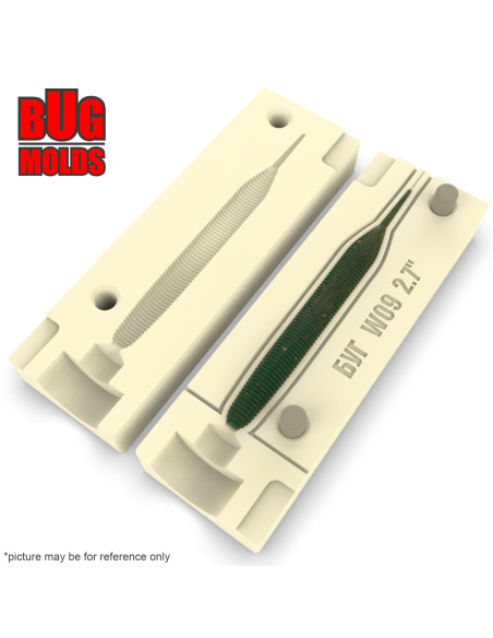 Fishing soft bait mold SexyImpact 2,8 inch model ID W09 from Bugmolds