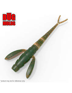 Fishing soft bait mold Flit 1,5 inch model ID W26 from Bugmolds
