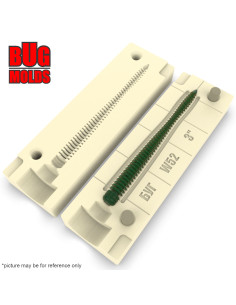 Fishing soft bait mold CruelLeech 3 inch model ID W52 from Bugmolds 2