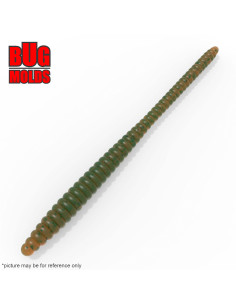 Fishing soft bait mold Worm 2,8 inch model ID W71 from Bugmolds
